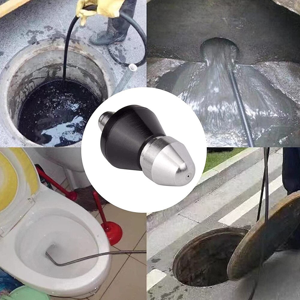 Heavy Duty Sewer Jetting Nozzle for Clogged Drain Cleaning