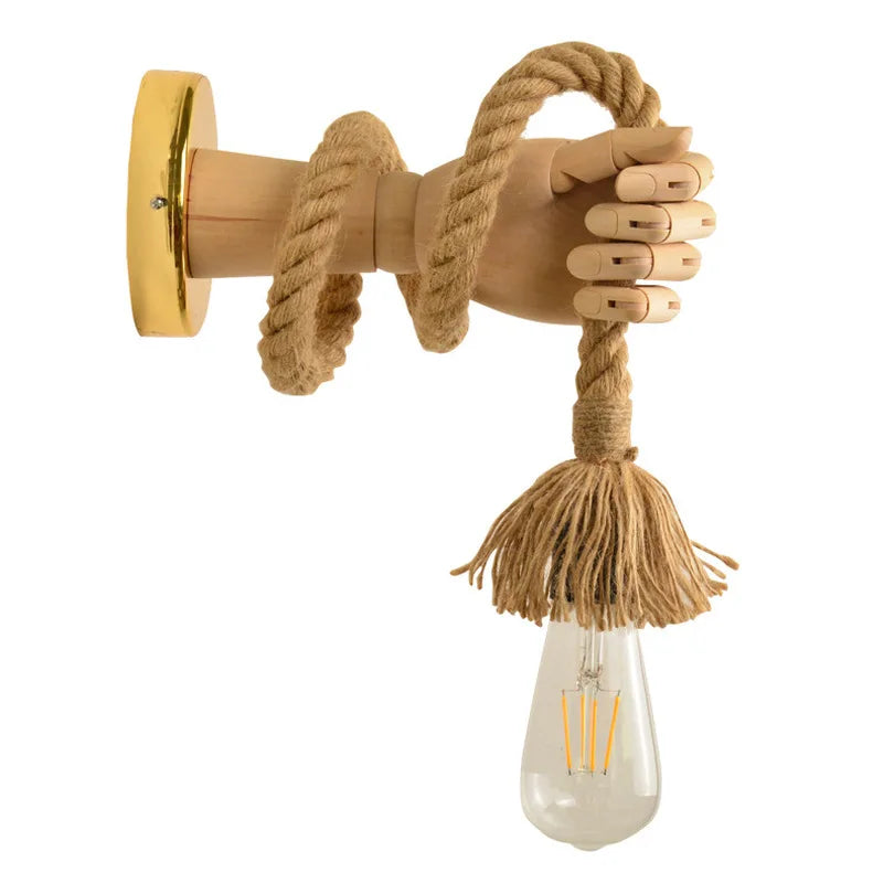 Rustic Rope Pendant Light Fixture