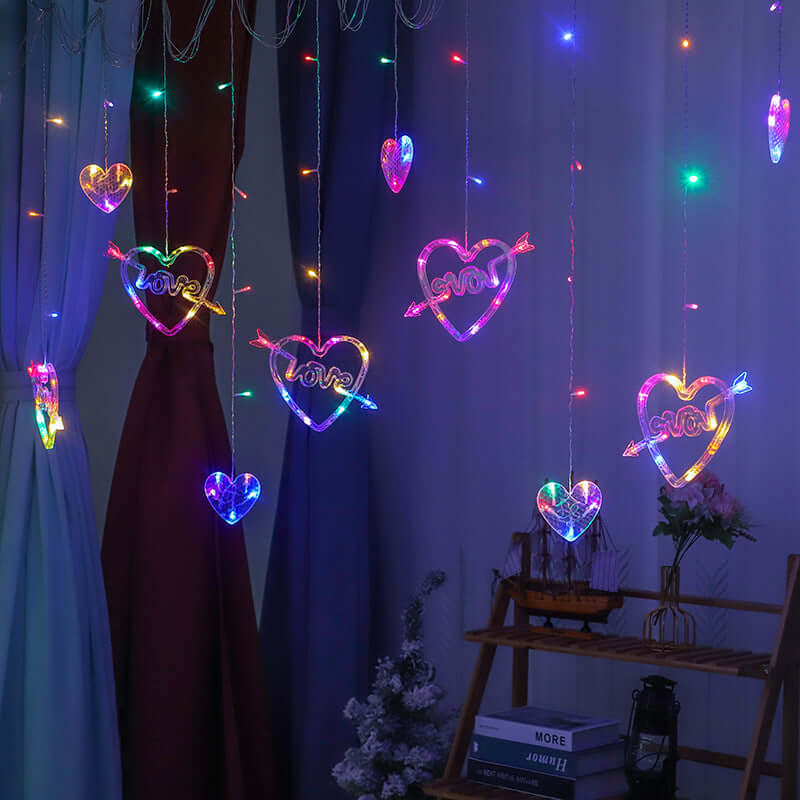 Festive Christmas Curtain String Lights Decoration