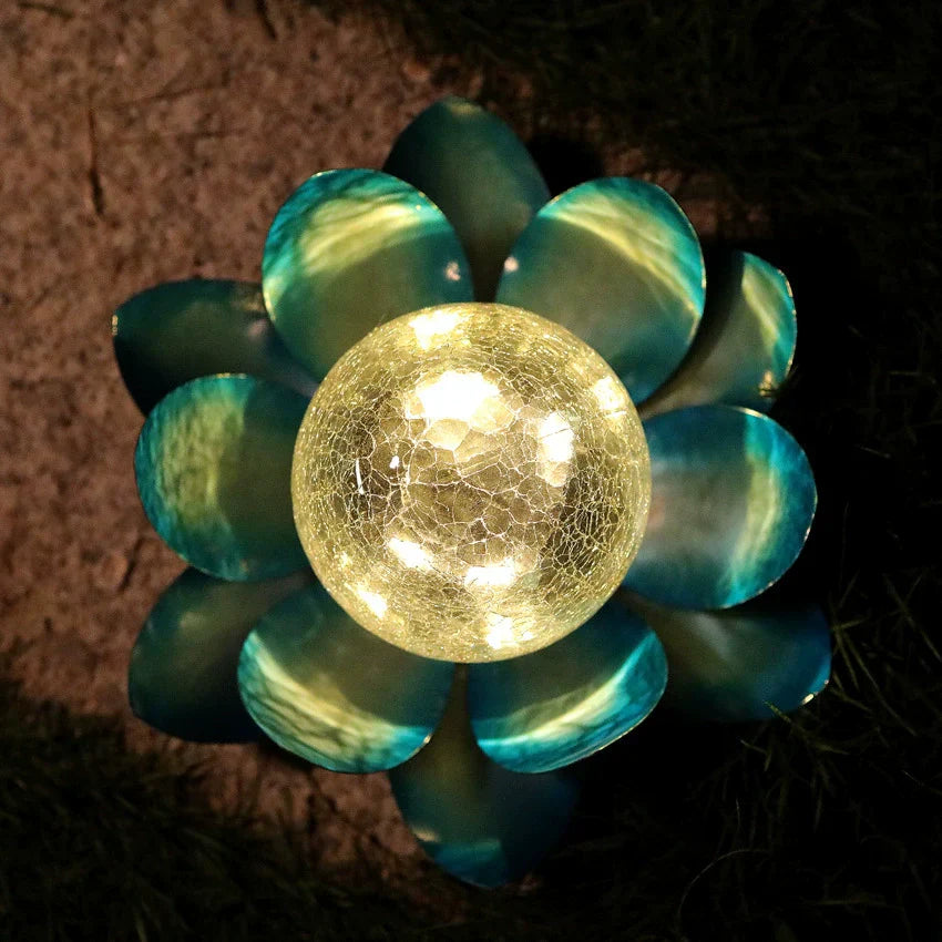 Colorful Outdoor Crackle Solar Lamp