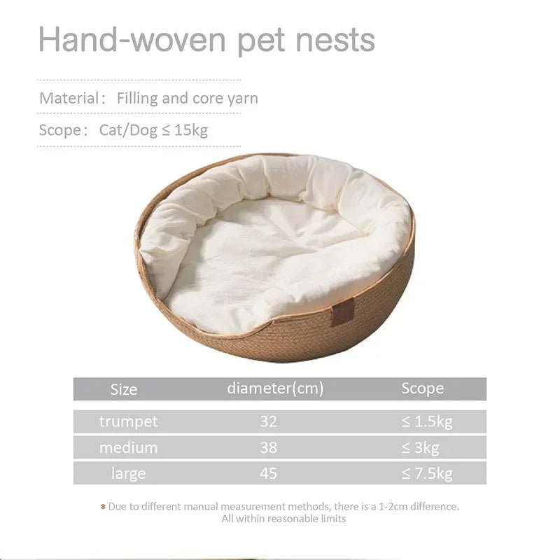 Natural Pet Sofa with Soft Cotton Cushion