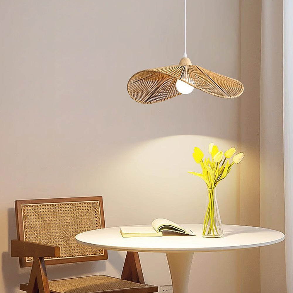 Simple Rustic Woven Pendant Lamp