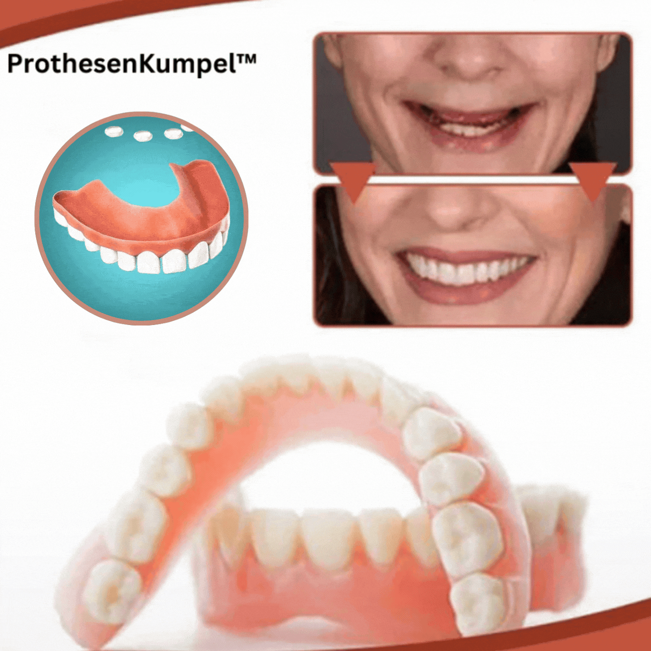 Comfortable Dental Prosthesis Set for Natural Looking Smile