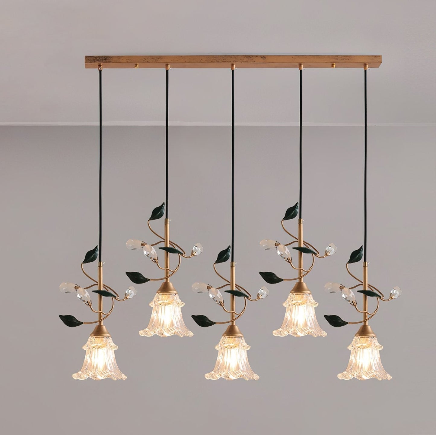 Rustic Floral Hanging Lamp