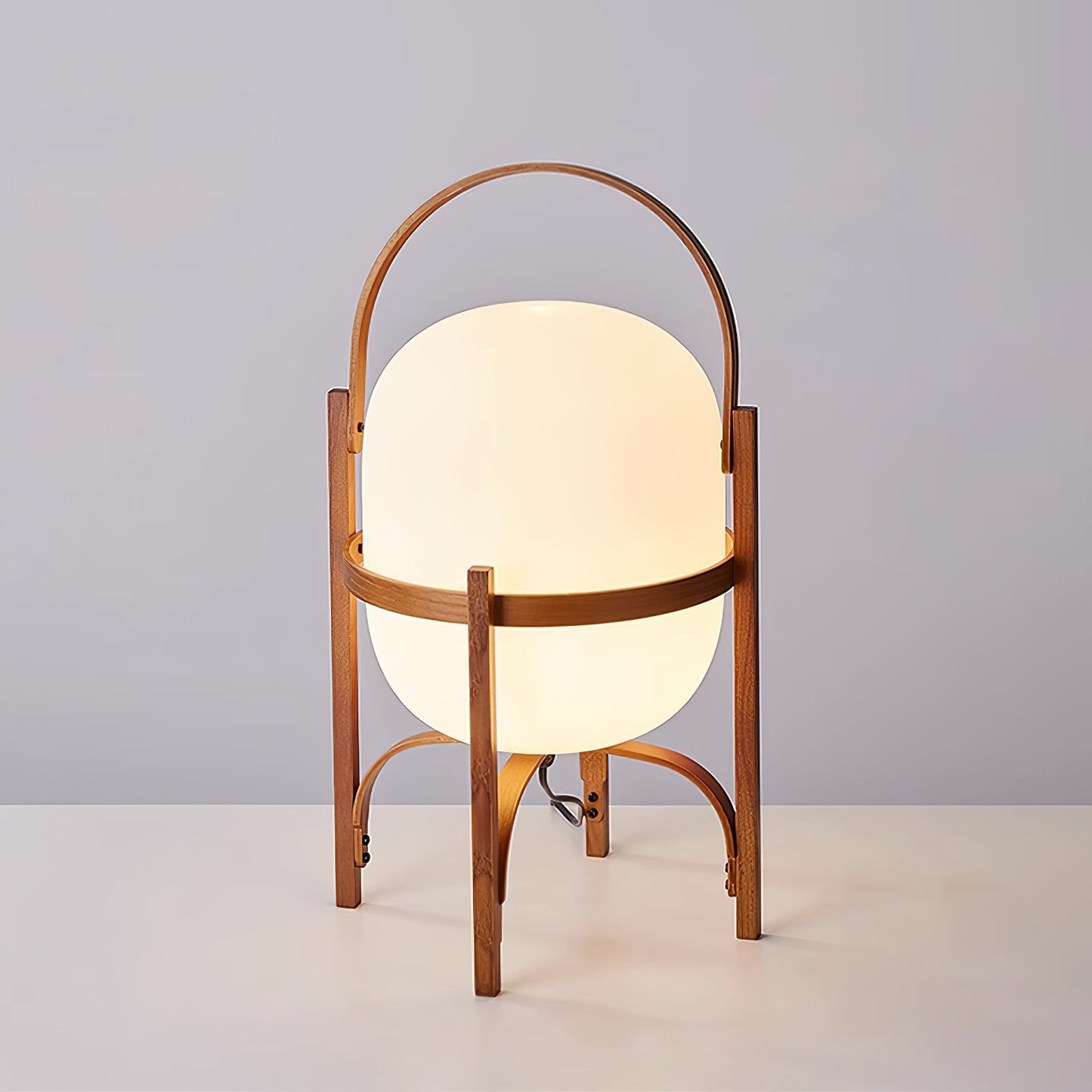 Compact Glass Desk Lamp