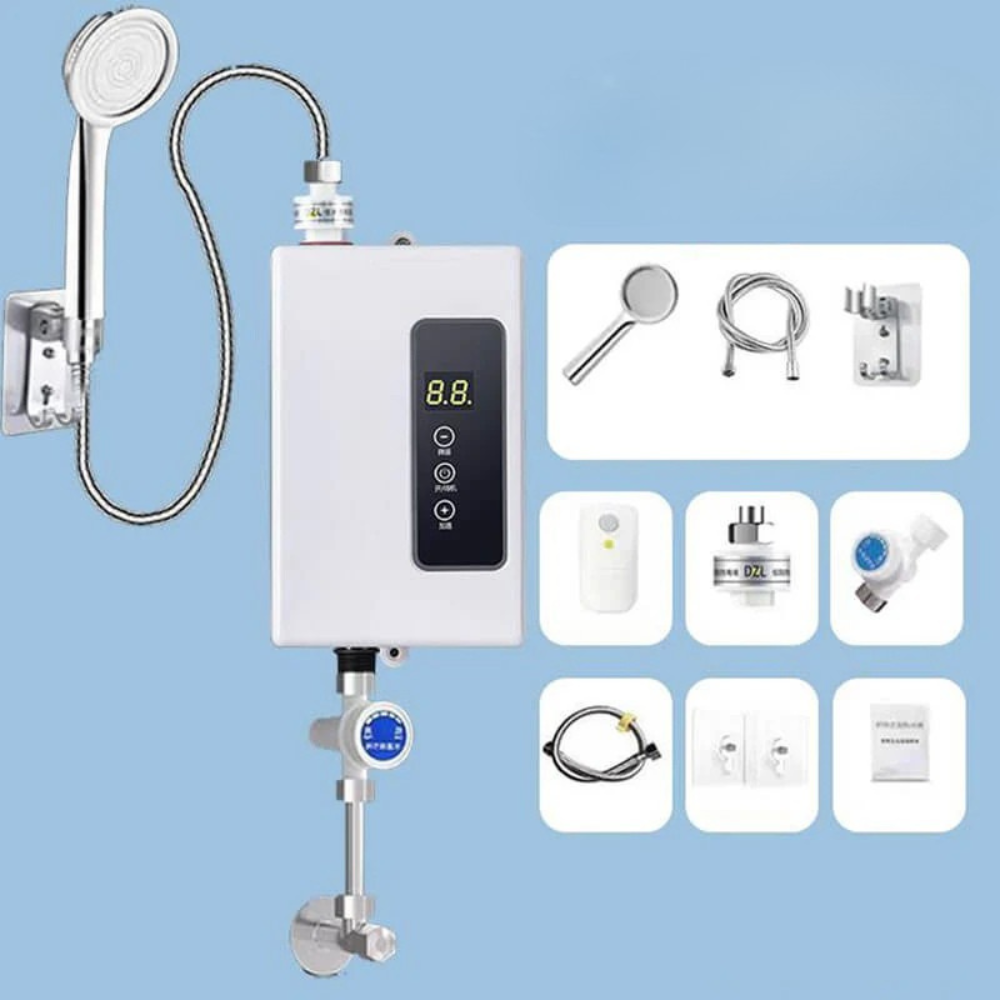 Compact Instant Electric Water Heater Shower System