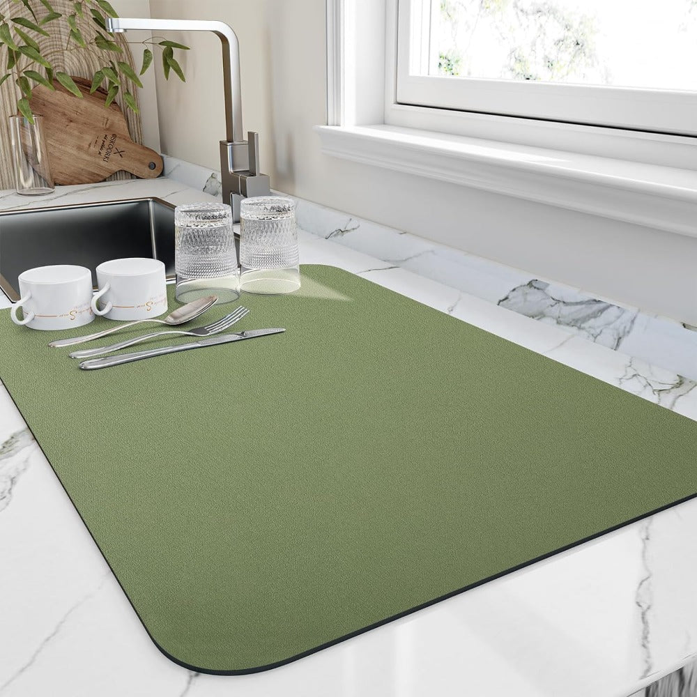 Fast Drying Dish Mat - Absorbent Space Saver