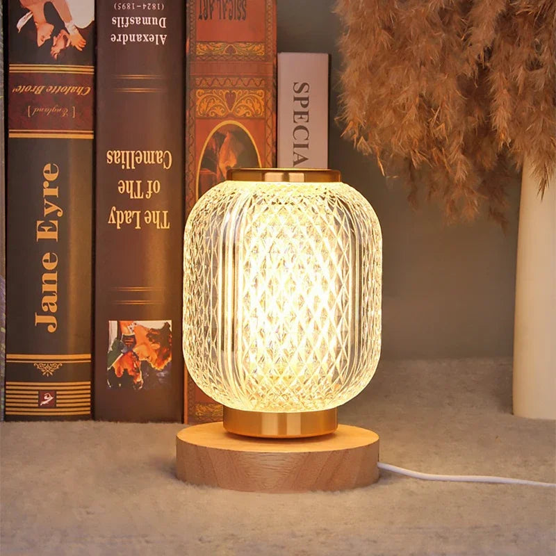 Elegant Gold Crystal Table Lamp