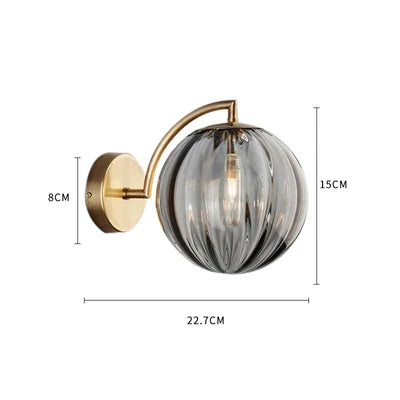 Sleek Glass Ball LED Wall Light