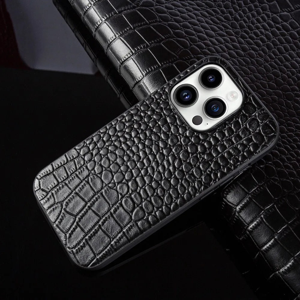 Premium Real Leather iPhone Cover
