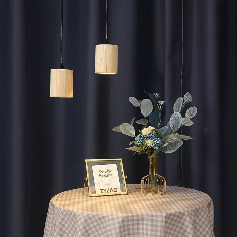 Rustic Wood Pendant Lamp