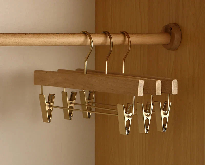 Sturdy Wooden Closet Hangers with Broad Shoulders