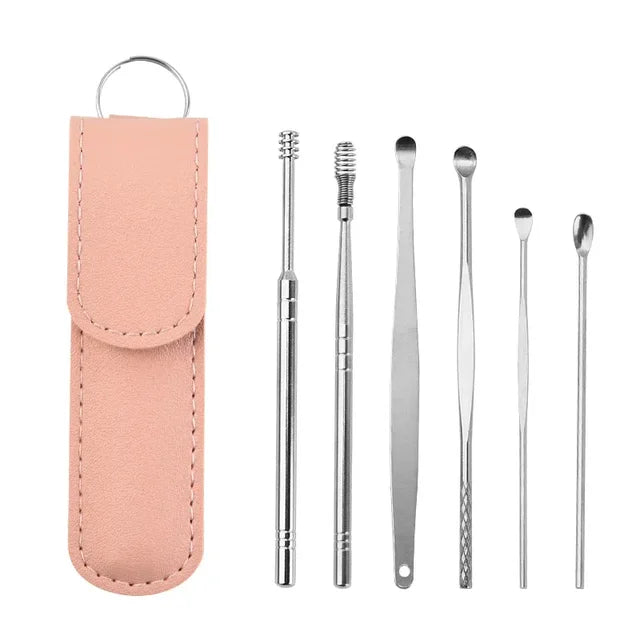 Premium Ear Cleaner Kit 6pc Stainless Steel Tools