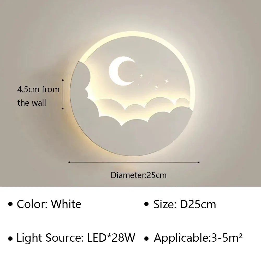 Celestial Glow LED Bedroom Wall Lamp