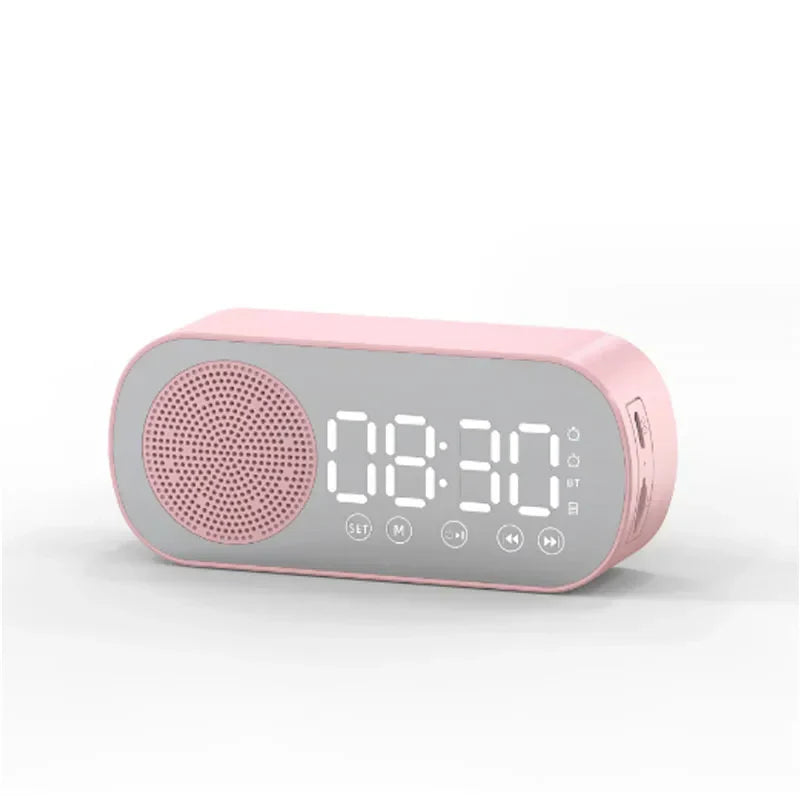 Compact Digital Clock Radio with Bluetooth Speaker
