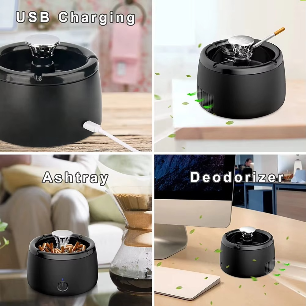 Portable Electric Ashtray for Home and Car Use