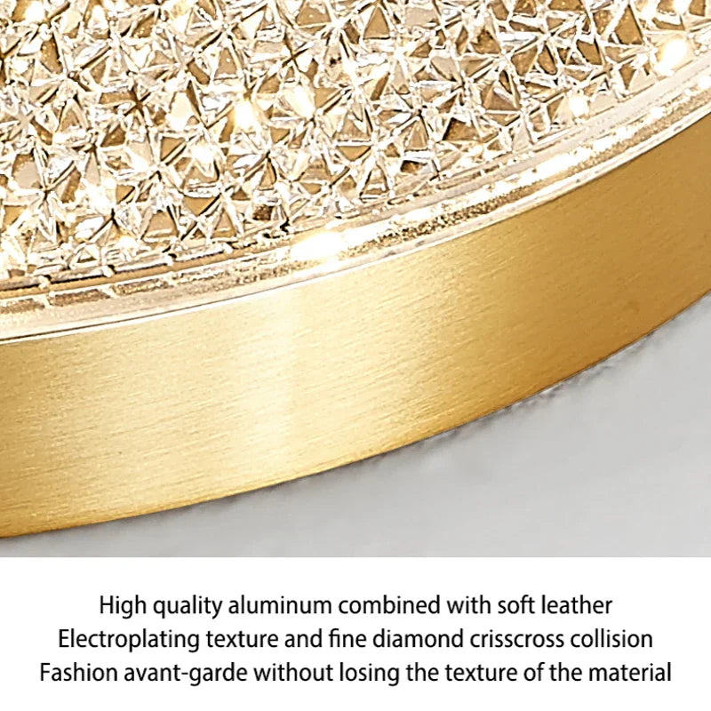 Luxury Gold Crystal Pendant Ceiling Light Fixtures