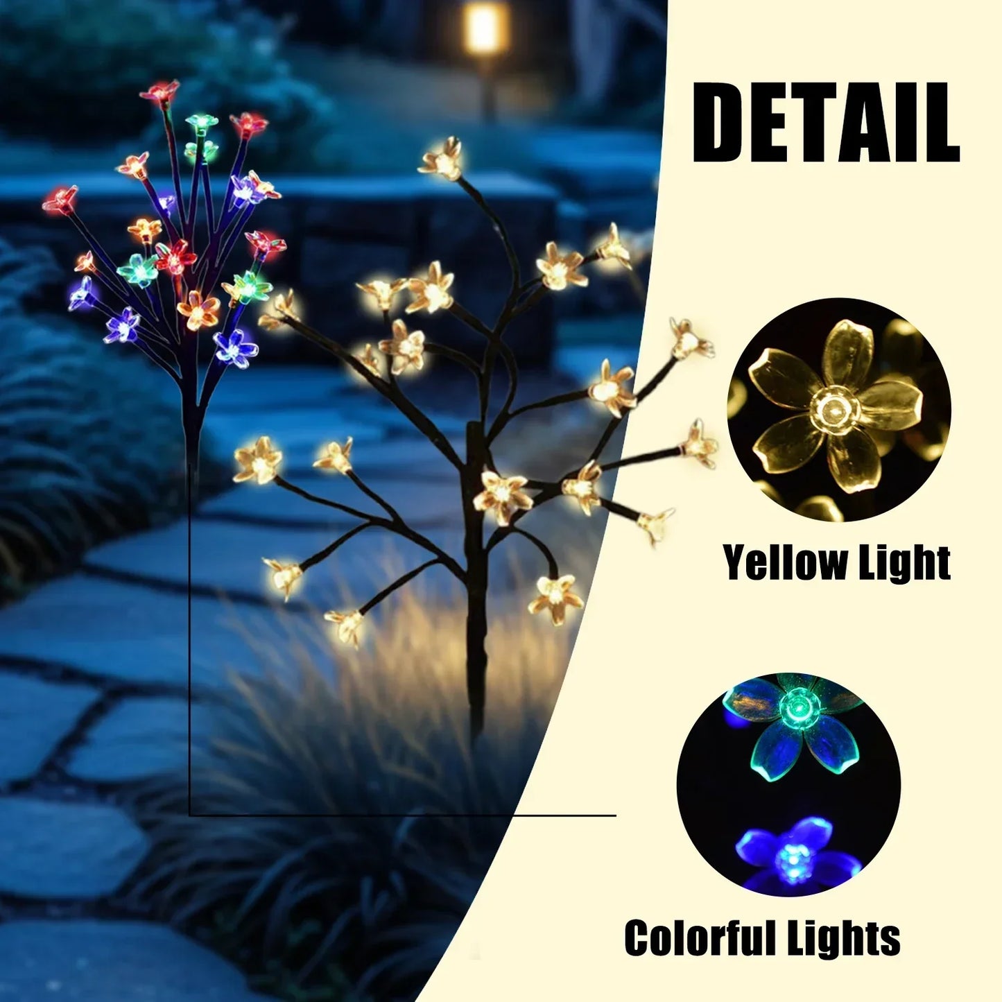 Colorful Garden Solar Powered Path Lights