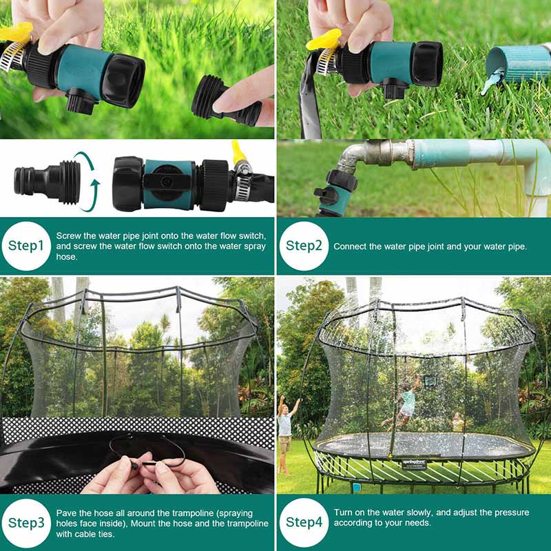Fun Kids Water Sprinkler Trampoline