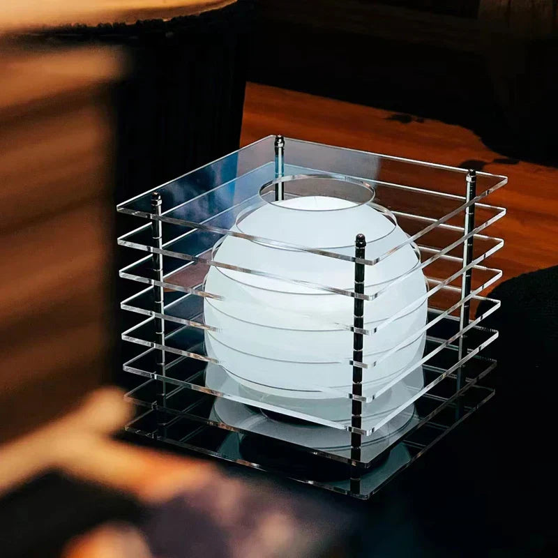 Modern Glass Round Desk Lamp