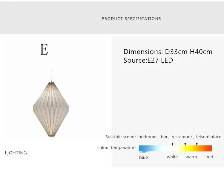 Beautiful Folded Paper Hanging Lamp