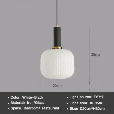 Sleek Glass Pendant Lighting Fixture