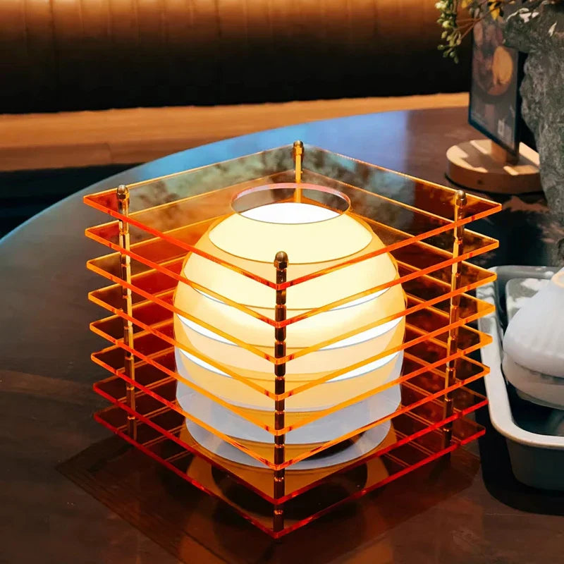 Modern Round Glass Desk Lamp
