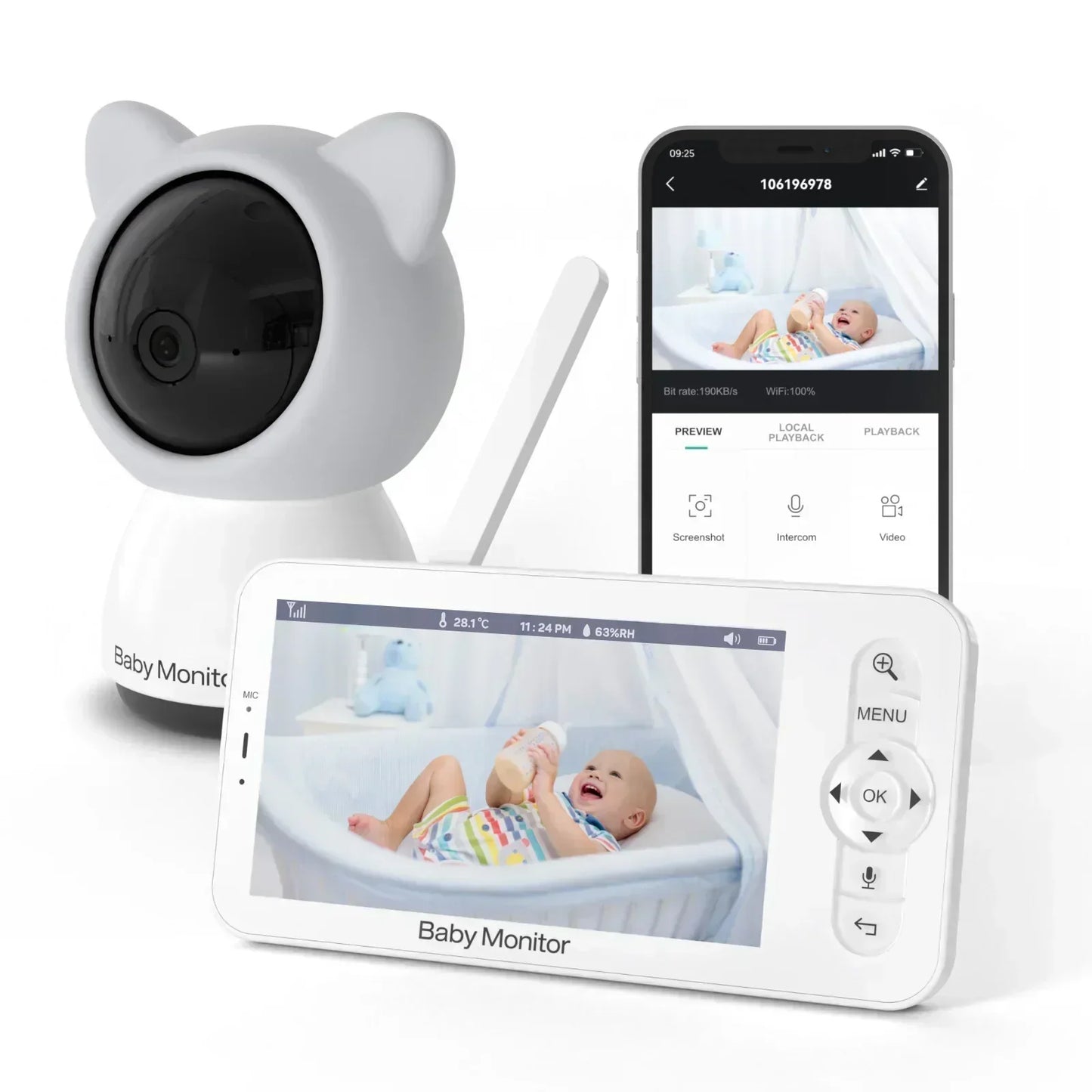 BabySafe Camera - Clear HD Baby Monitor System