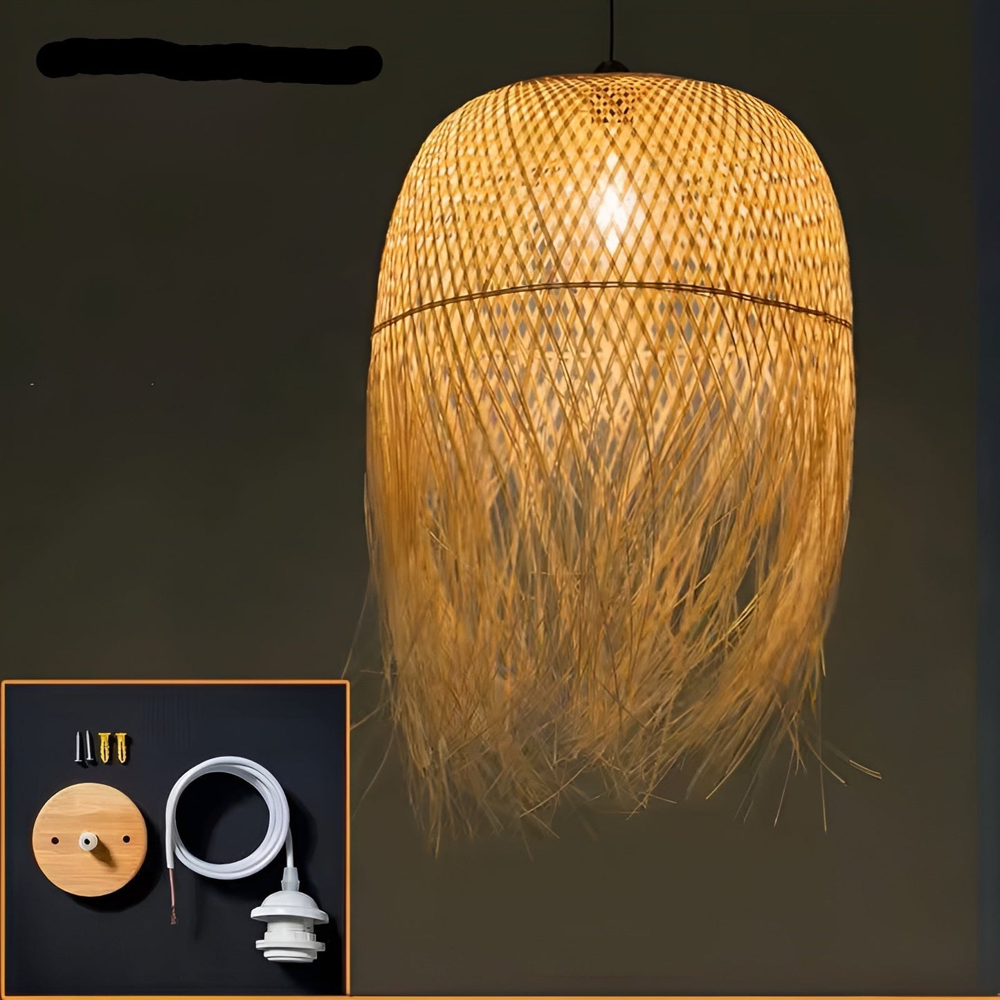 Natural Bamboo Pendant Light