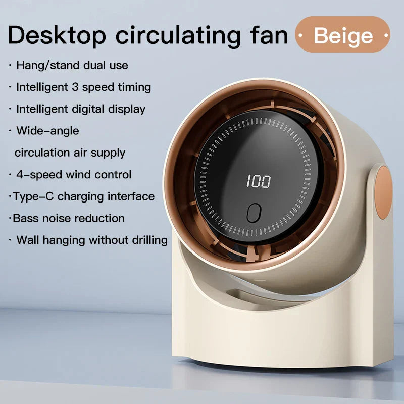 Compact Silent USB Desk Fan
