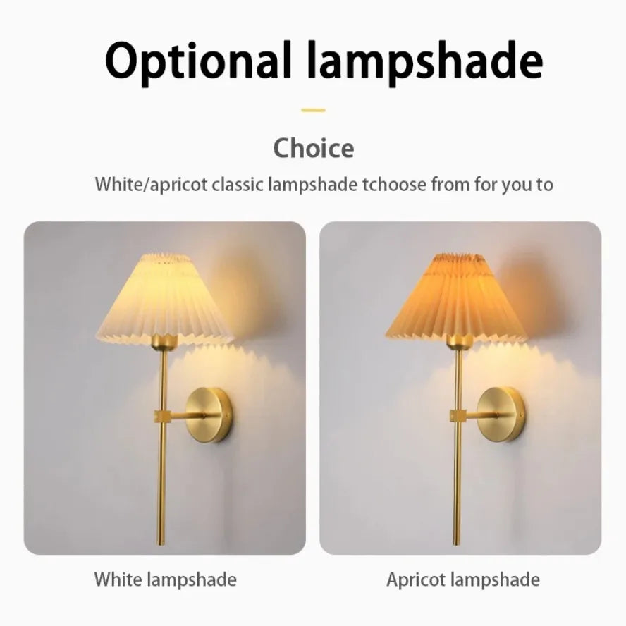 Classic LED Wall Light with Fabric Shade