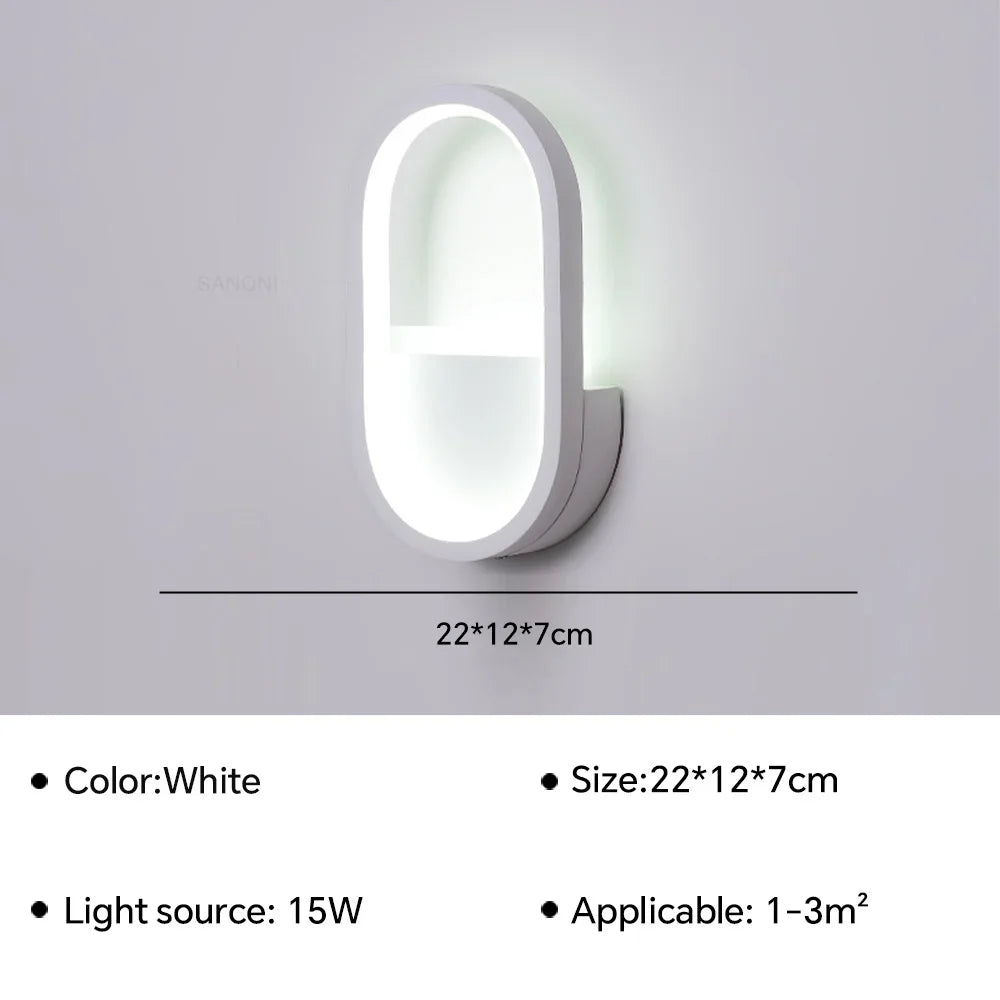 Contemporary LED Bedside Wall Light Fixture
