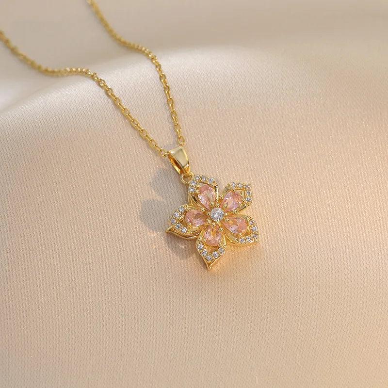 Blooming Floral Pendant Necklace