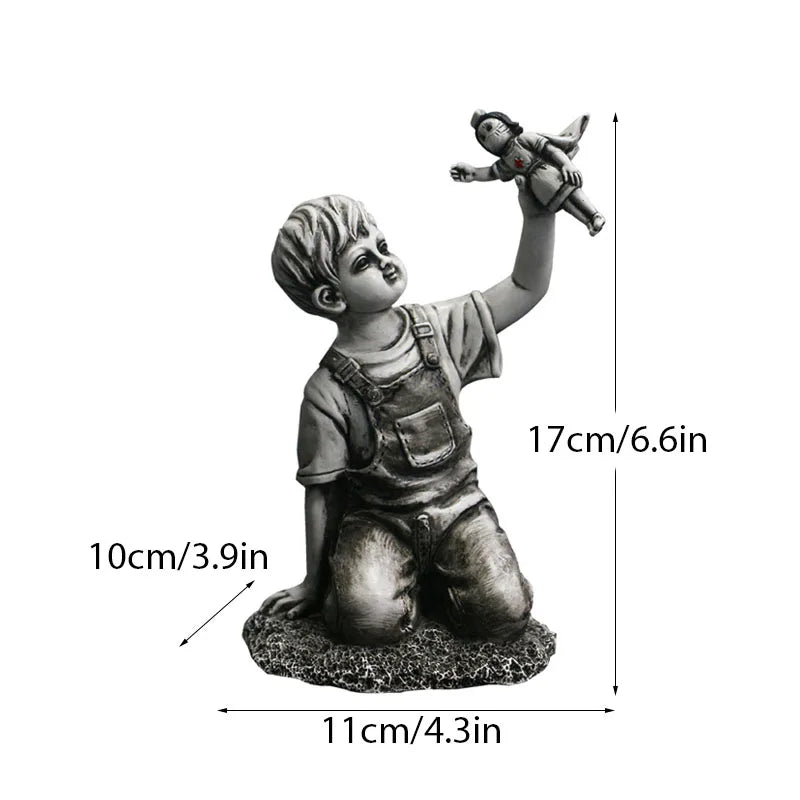 Banksy Figurines | Pop Art Decor | Modern Home Accents