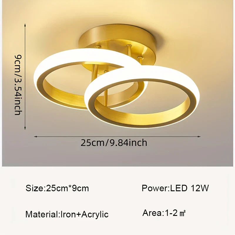 Stylish Gold LED Ceiling Lamp