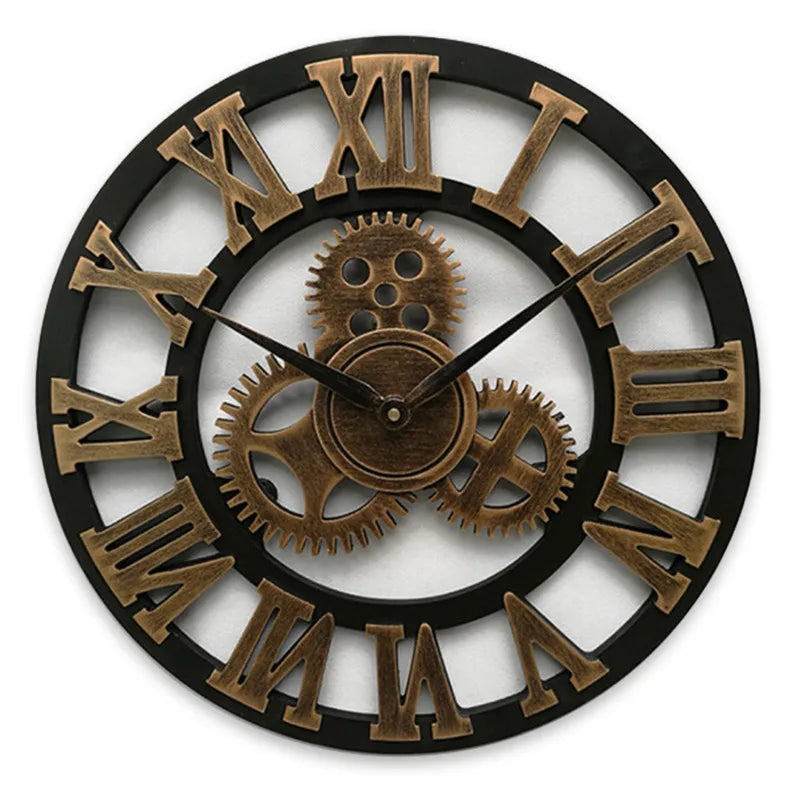 Classic Wooden Wall Clock with Roman Numerals