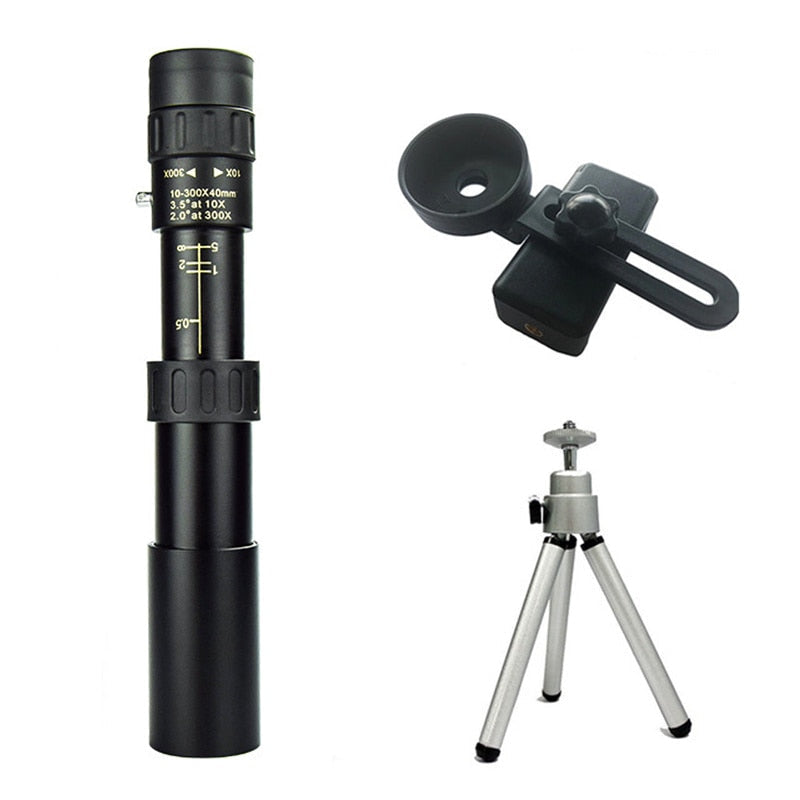 Powerful 10-300X Optical Zoom Telescope