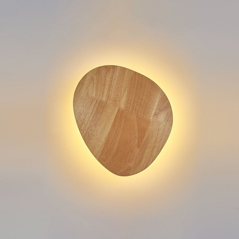 Simple Wooden LED Wall Lamp for Living Room