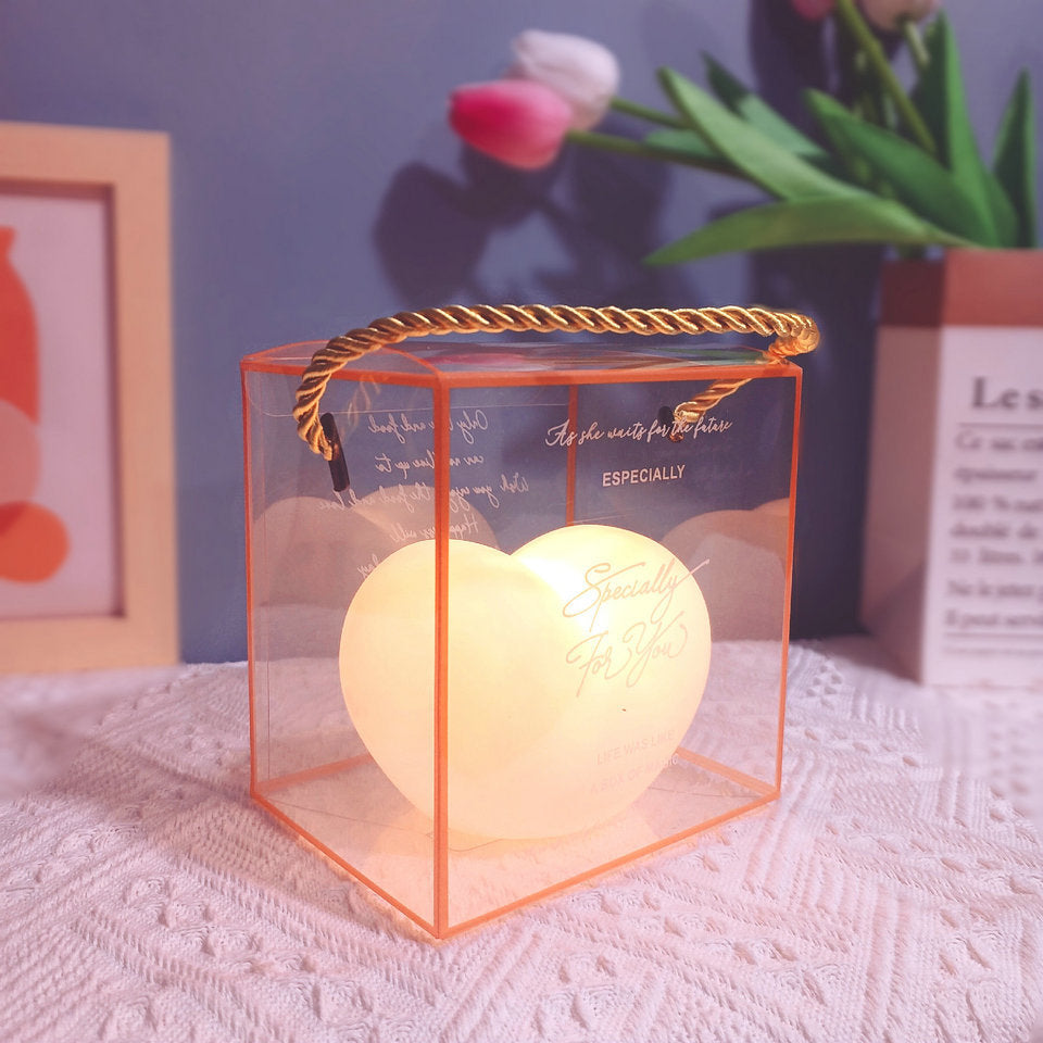 Soft Heart Table Lamp Warm LED Nightlight