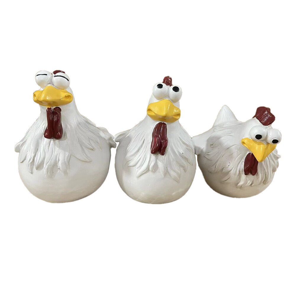 Fun Chicken Metal Garden Decoration