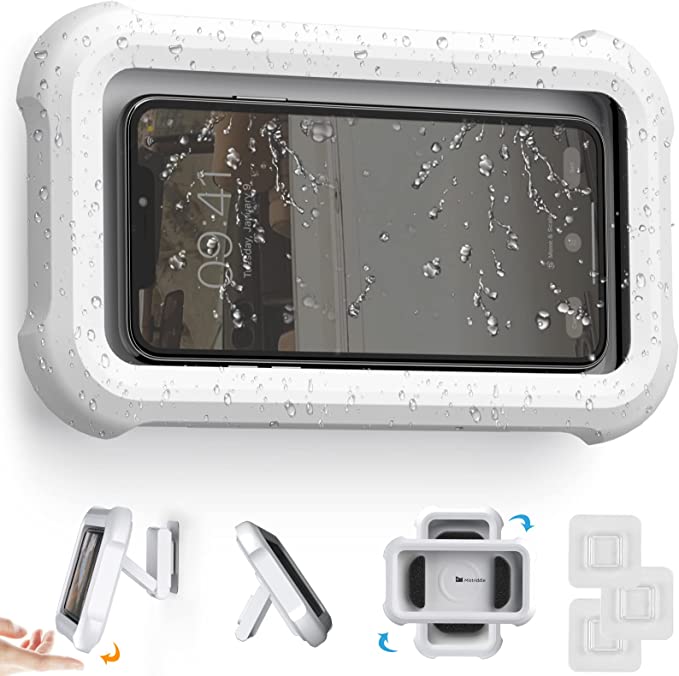 Adjustable Waterproof Phone Shower Mount Holder
