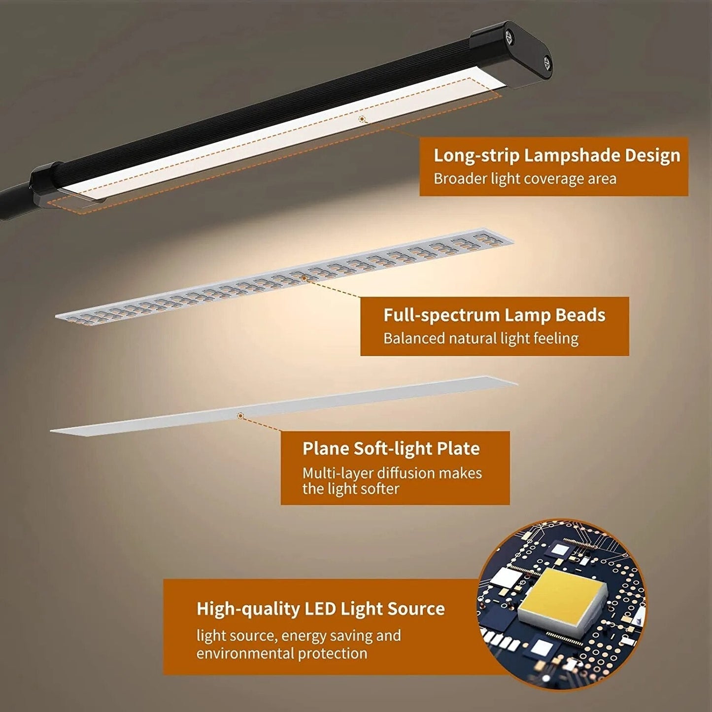 Adjustable Office Bright LED Desk Lamp