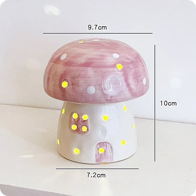 Whimsical Fungi Ceramic Table Lamp
