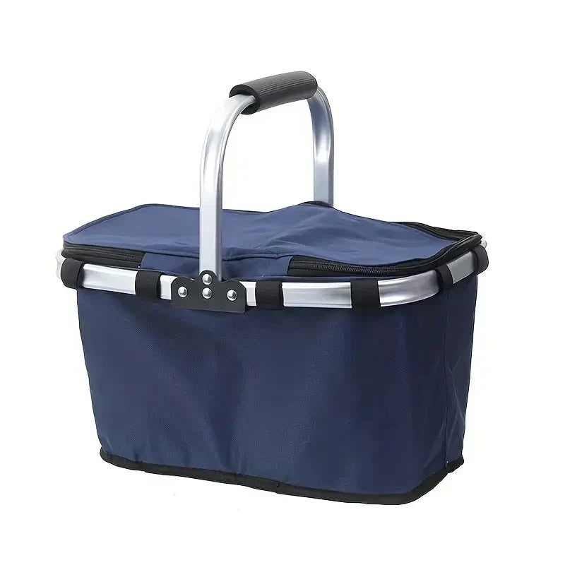 Portable Insulated Folding Picnic Basket with Handle