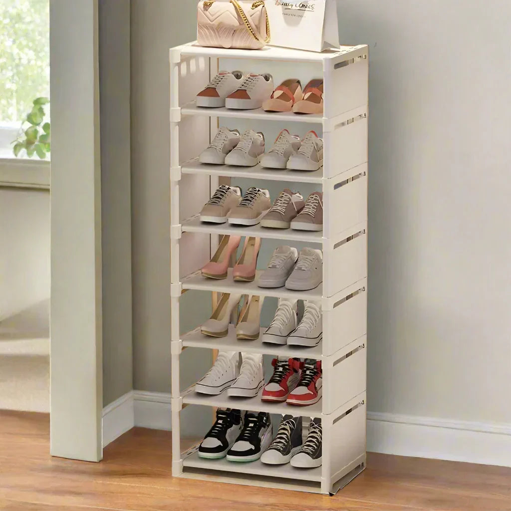 Compact Metal Stackable Shoe Organizer