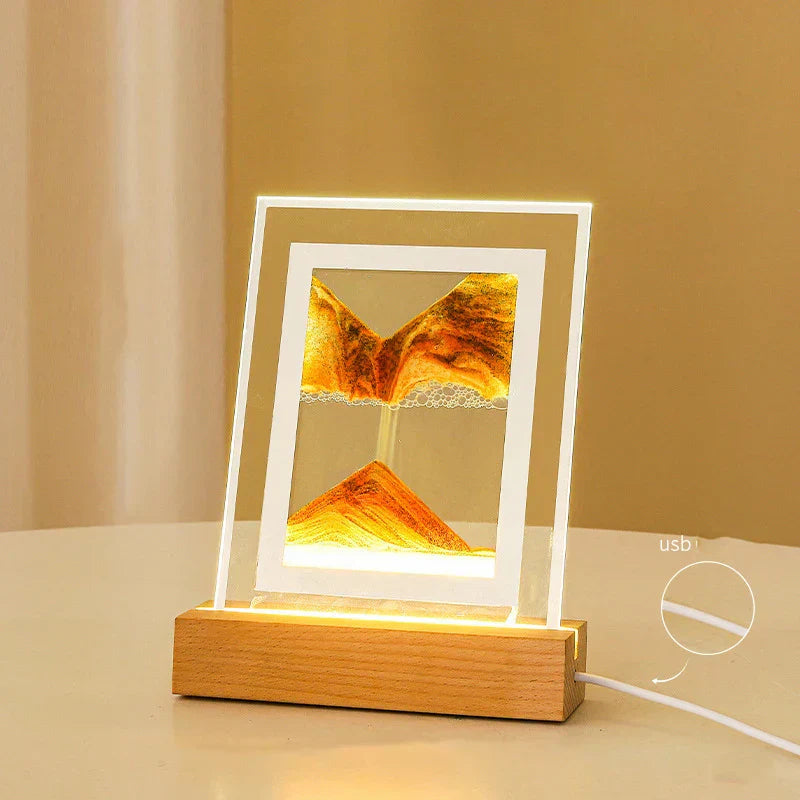 Colorful LED Moving Sand Table Lamp