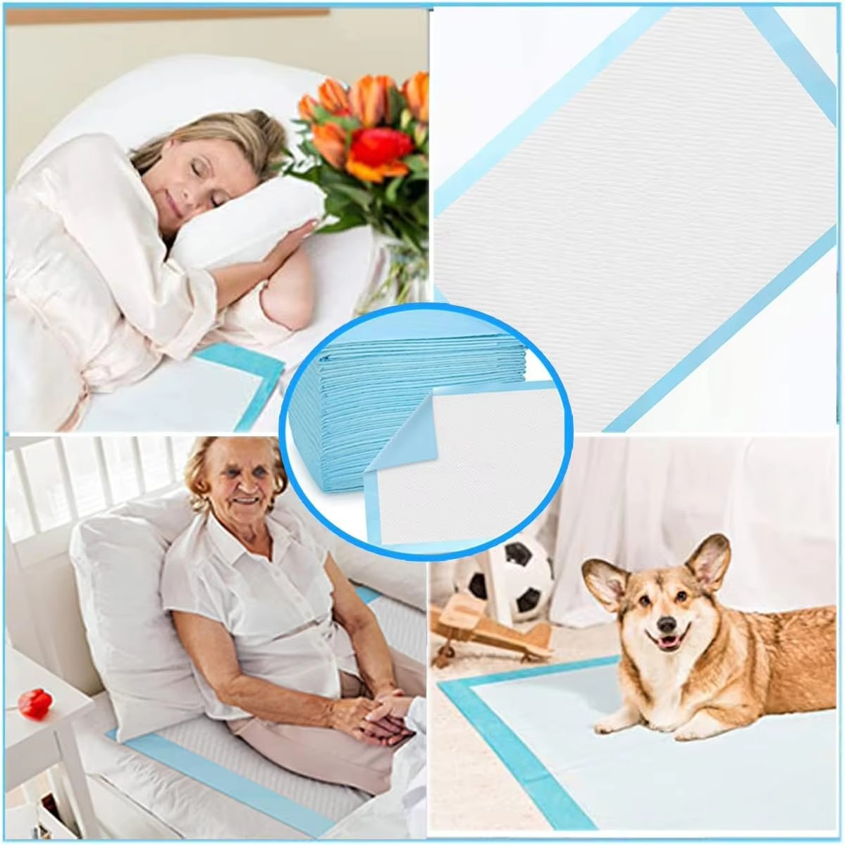 Pet Training Pads, 30-Count, Large Absorbent Incontinence Pads