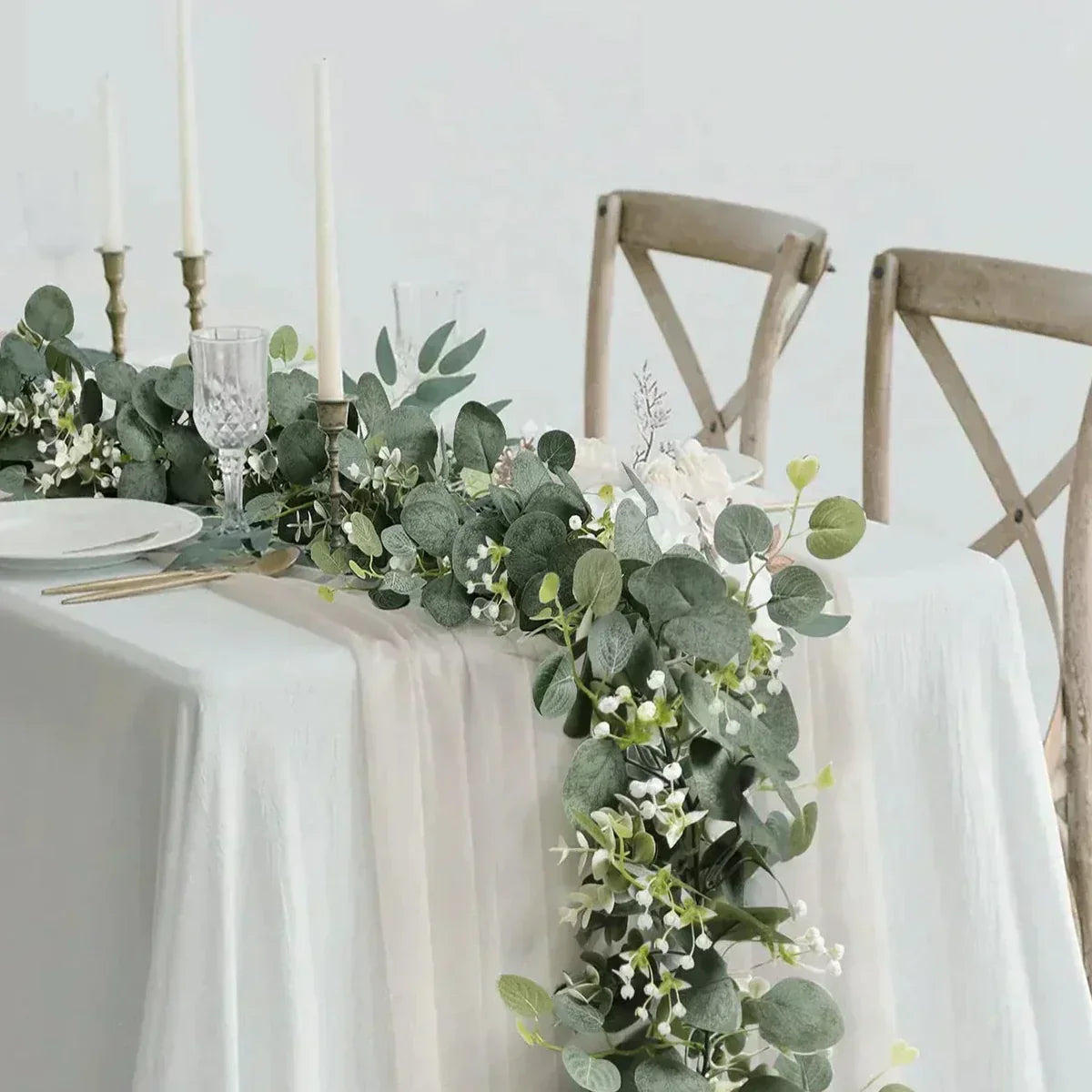Fresh Eucalyptus Artificial Garland Set