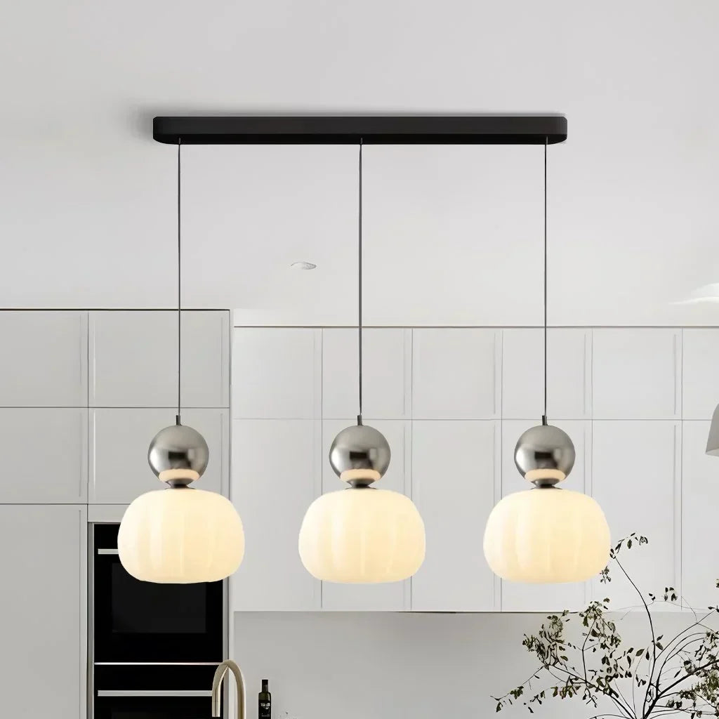 Stylish Cream Metal Pendant Light Fixture