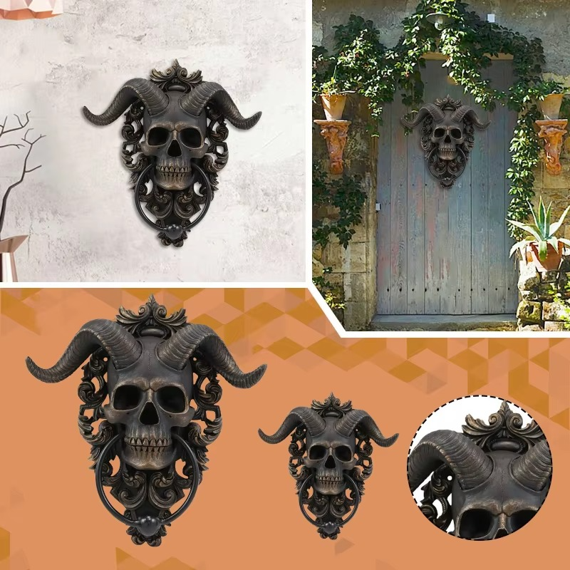 Dark Skull Decorative Door Knocker